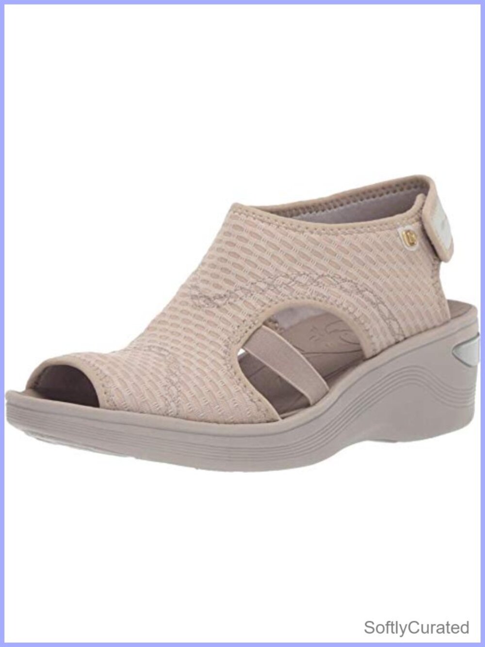 Wedge Slingback Sandals Open Toe Adjustable Heel Strap